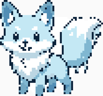 Foxicle, a collectible Bloomon pixel art creature